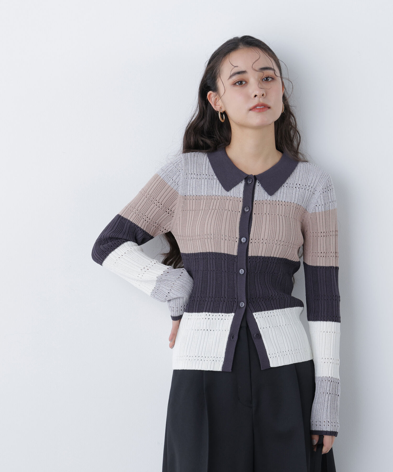  「〈N.〉マルチカラーニットカーディガン」|ニット・セーター|