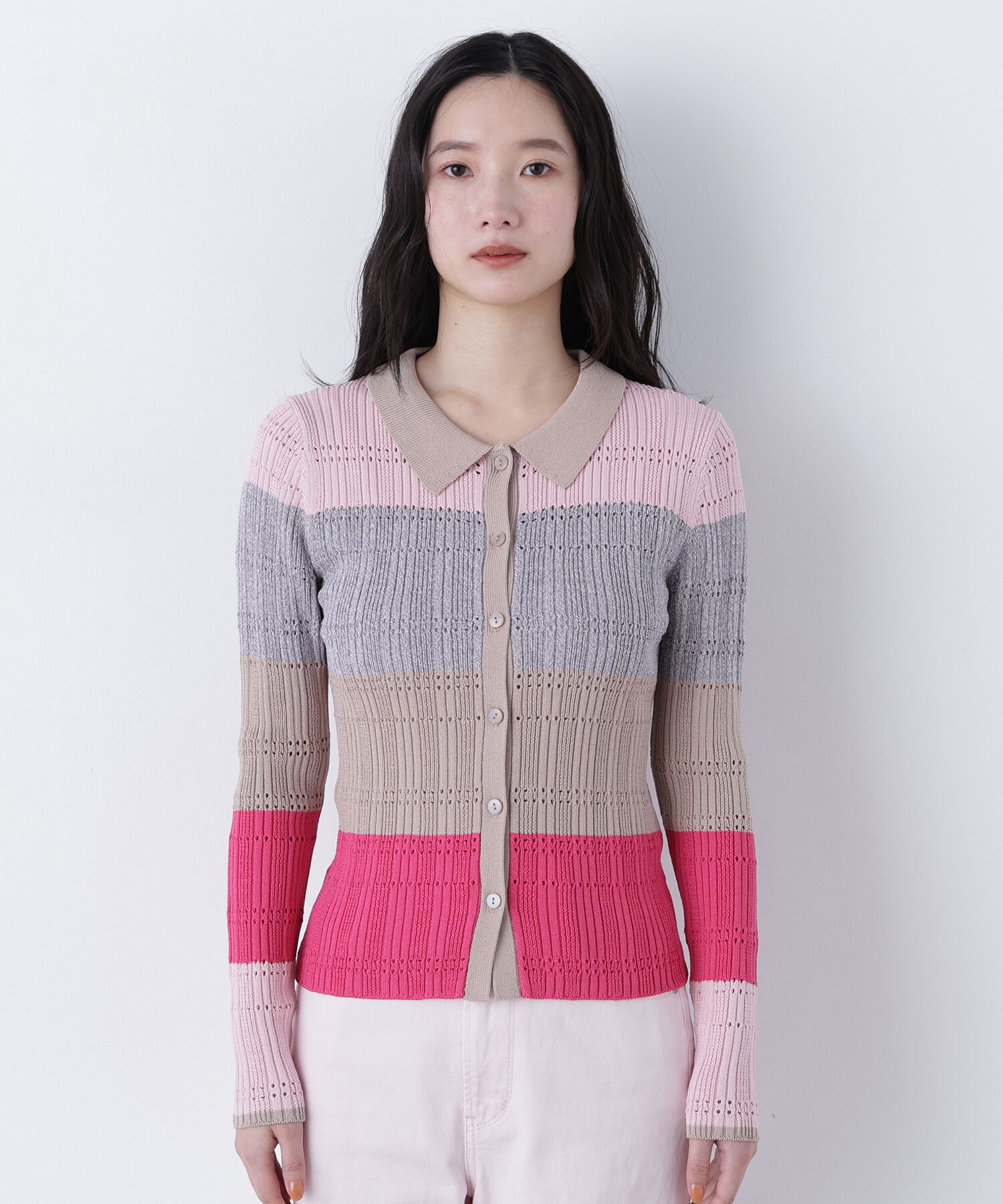  「〈N.〉マルチカラーニットカーディガン」|ニット・セーター|