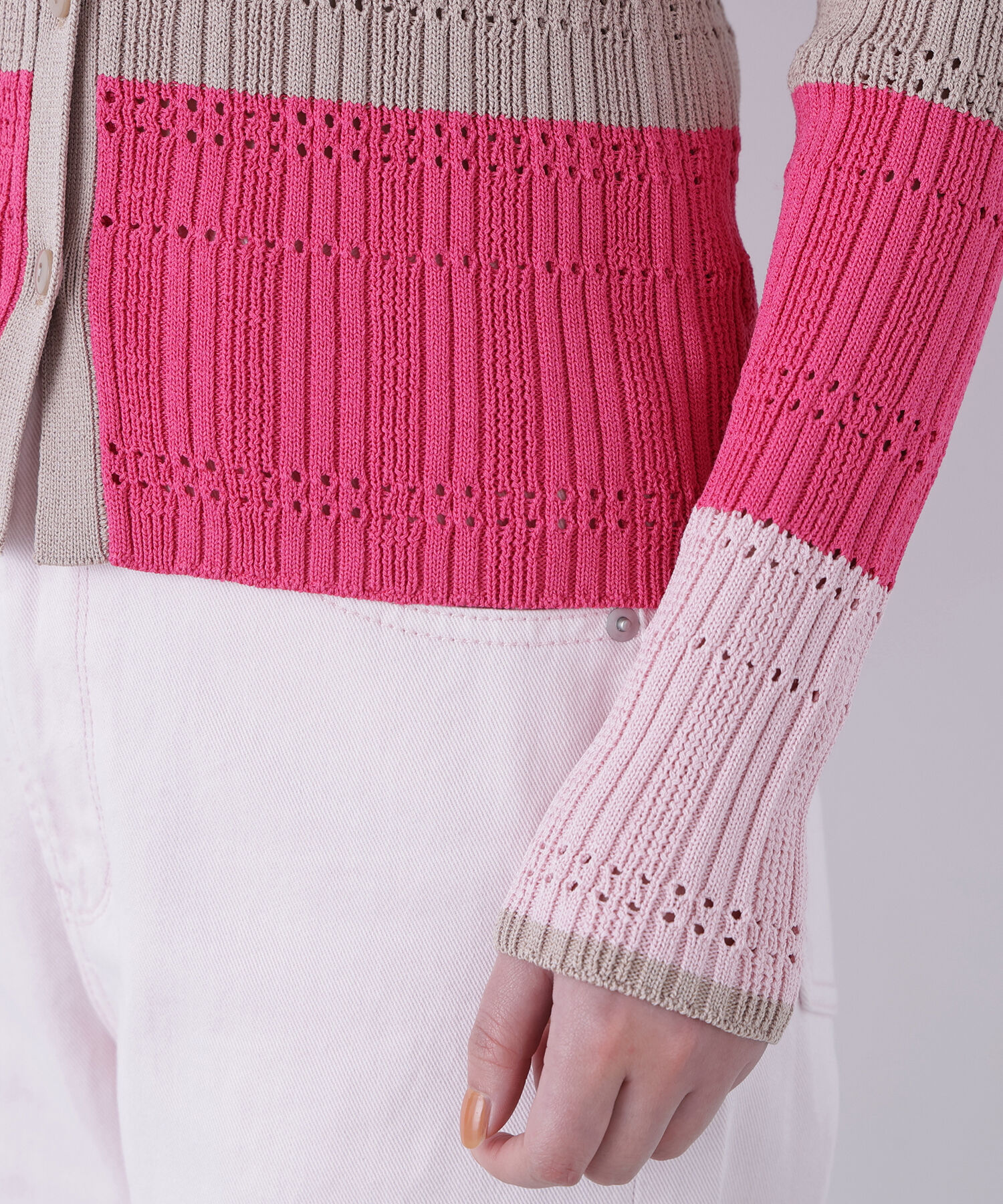  「〈N.〉マルチカラーニットカーディガン」|ニット・セーター|