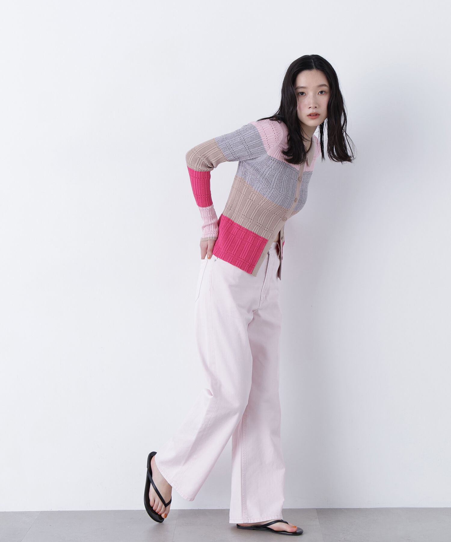  「〈N.〉マルチカラーニットカーディガン」|ニット・セーター|