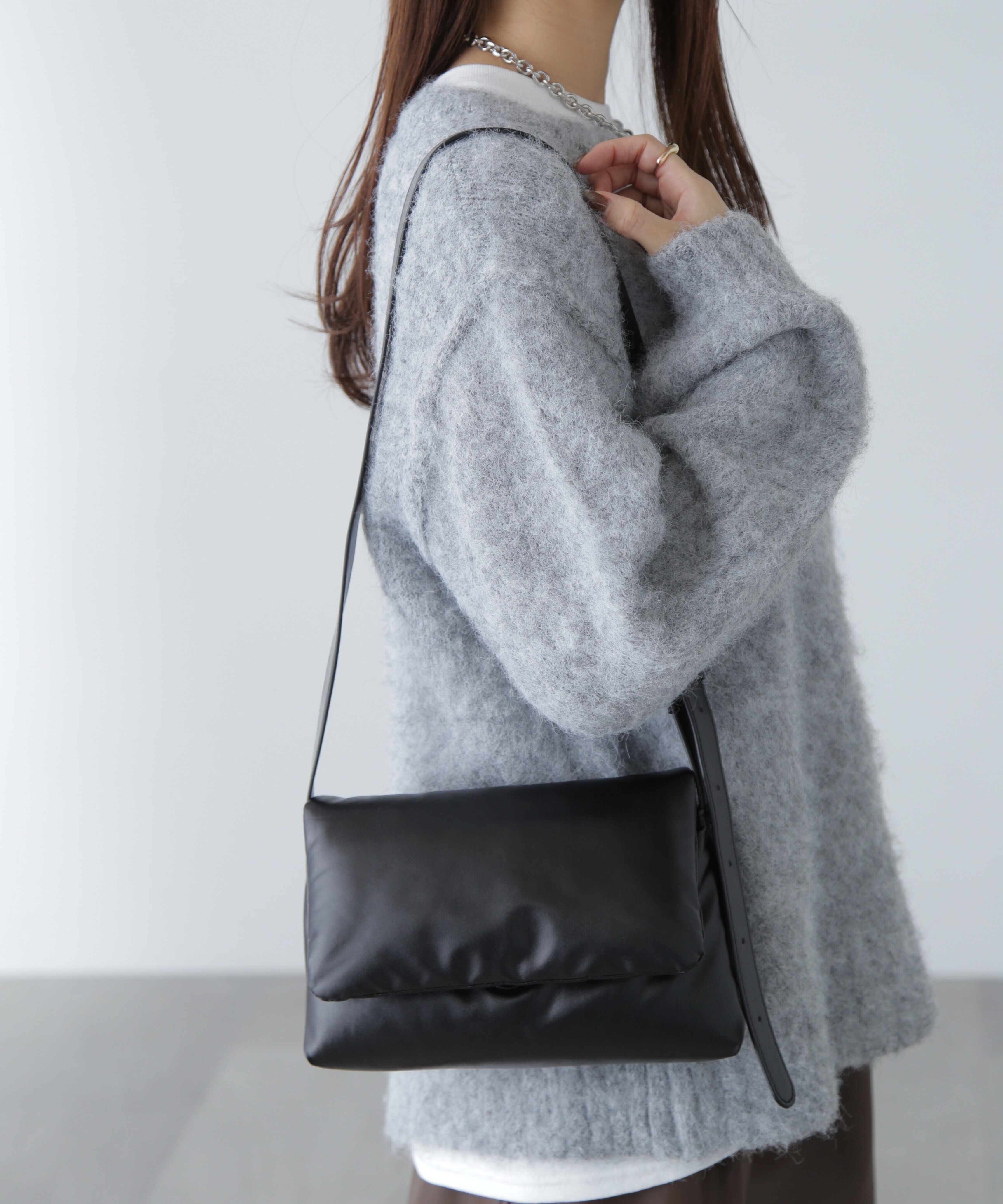  「パフショルダーバッグ」|その他|ブラック