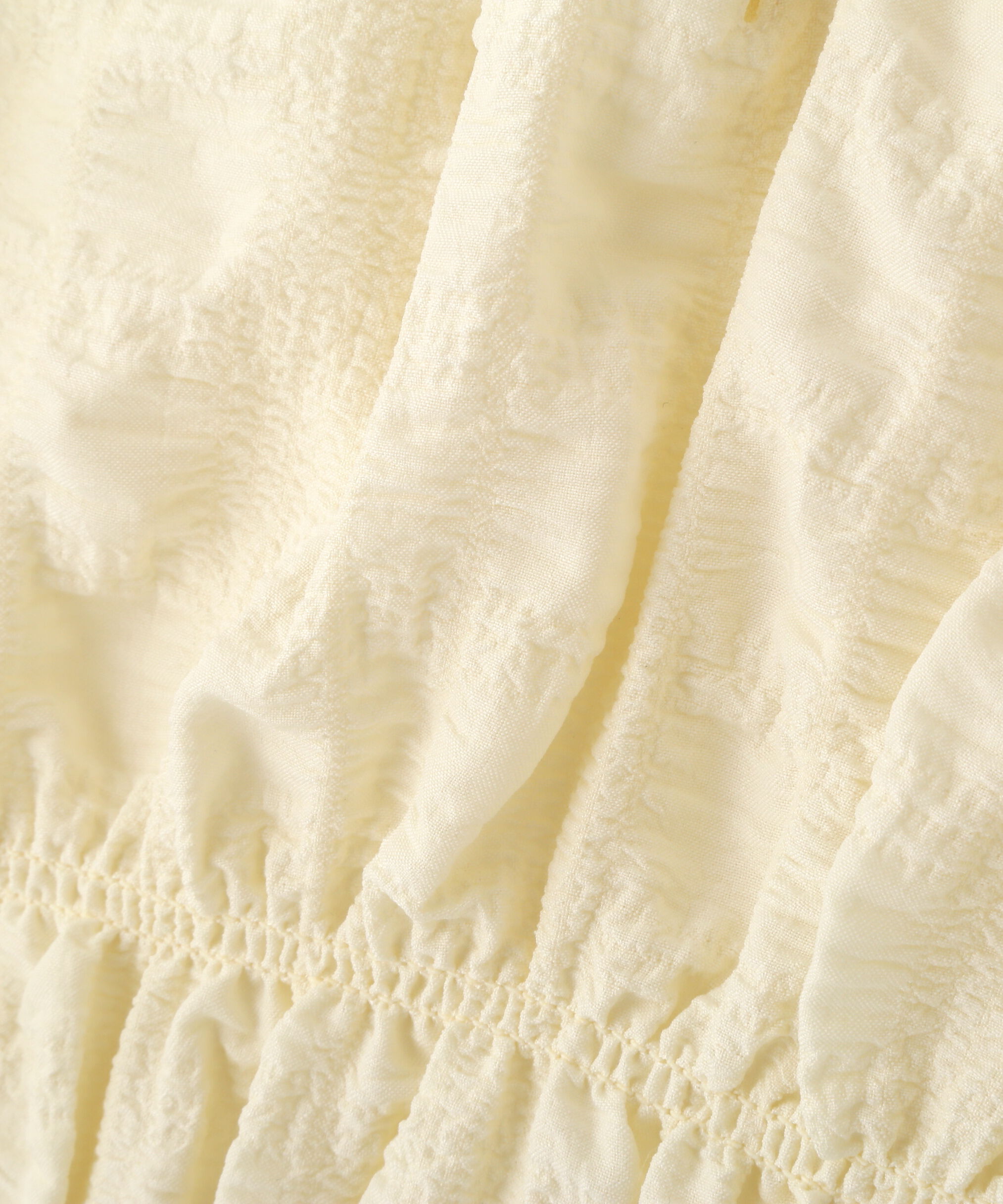  「前後2way肩フリルシャーリングペプラムブラウス」|シャツ・ブラウス|