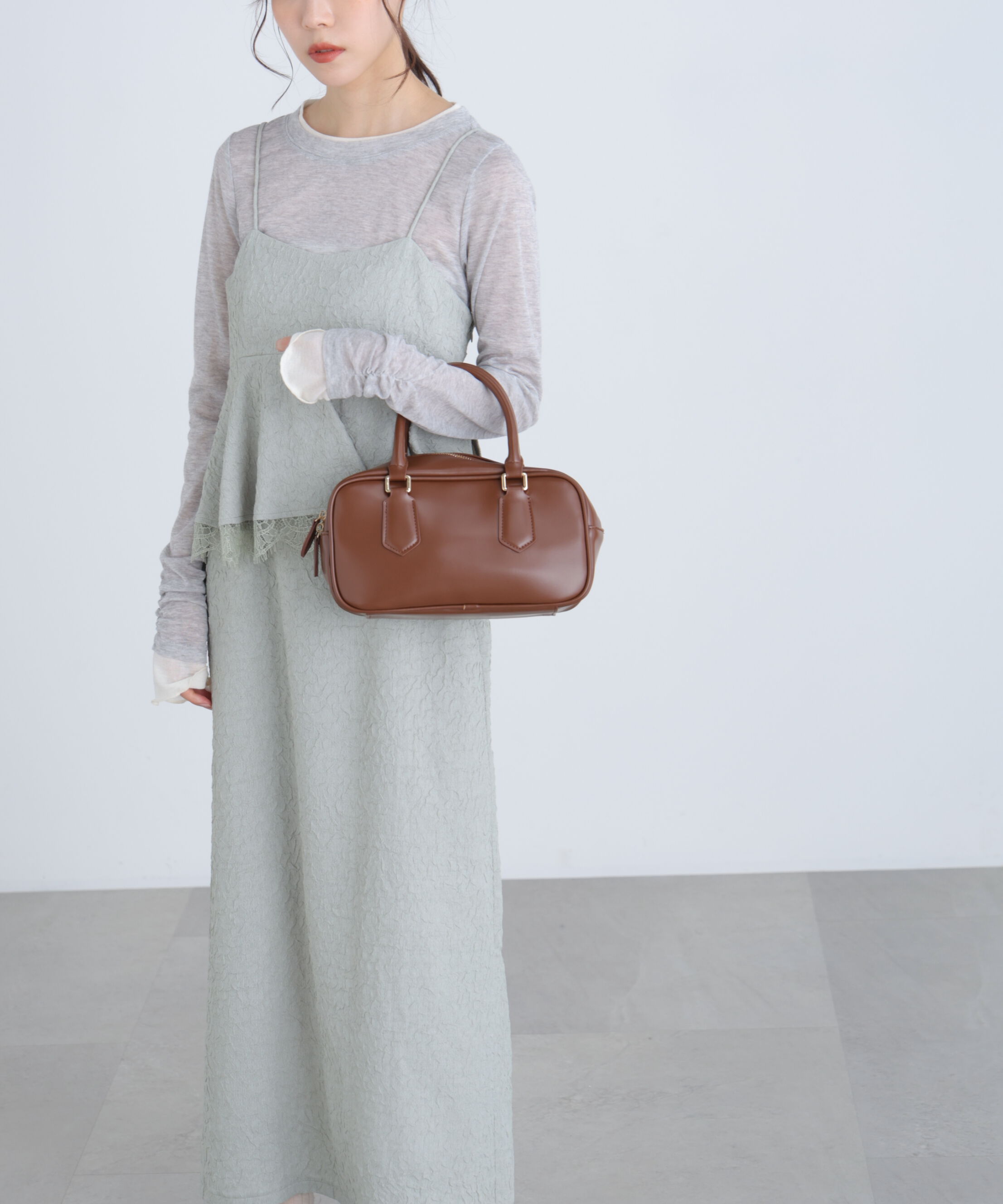  「ペプラムレースキャミワンピース」|ワンピース|