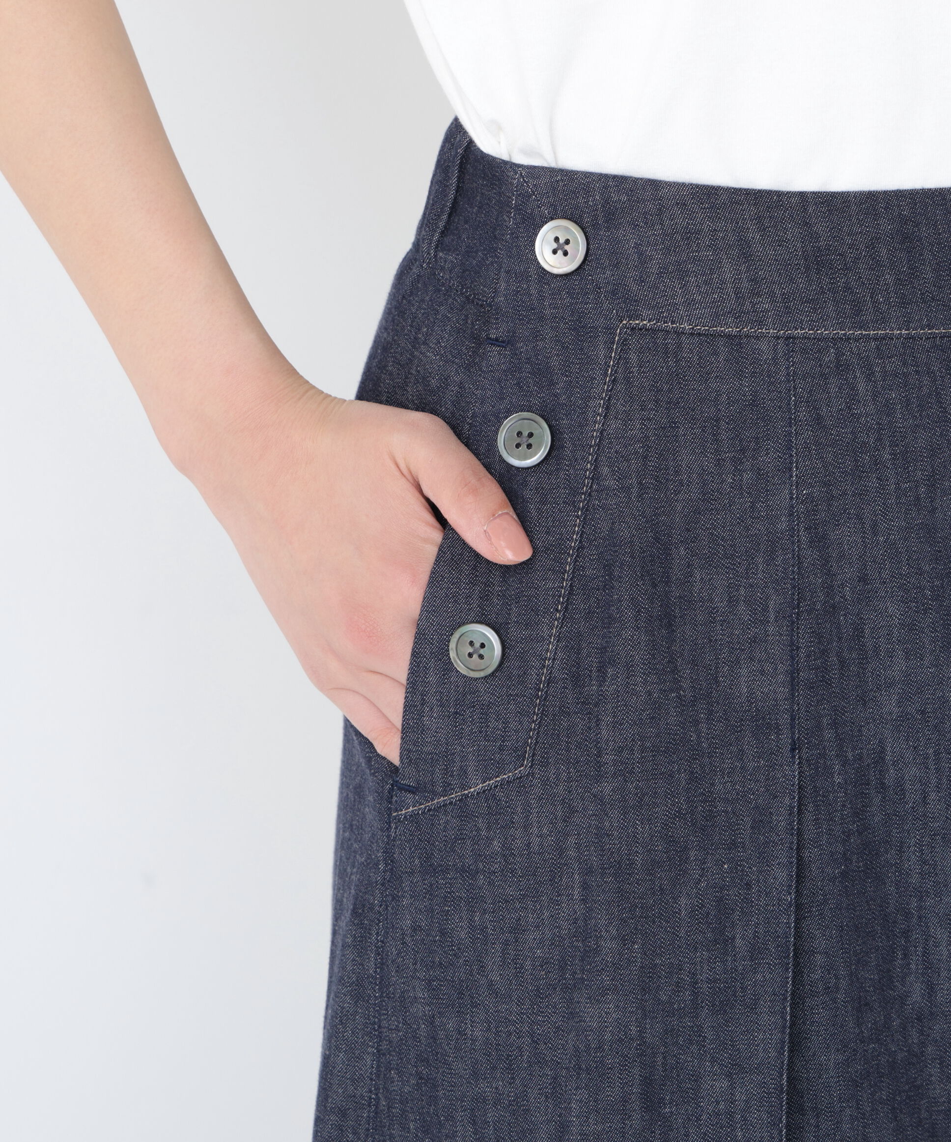  「◆ライトオンスデニムタックスカーチョ」|スカート|