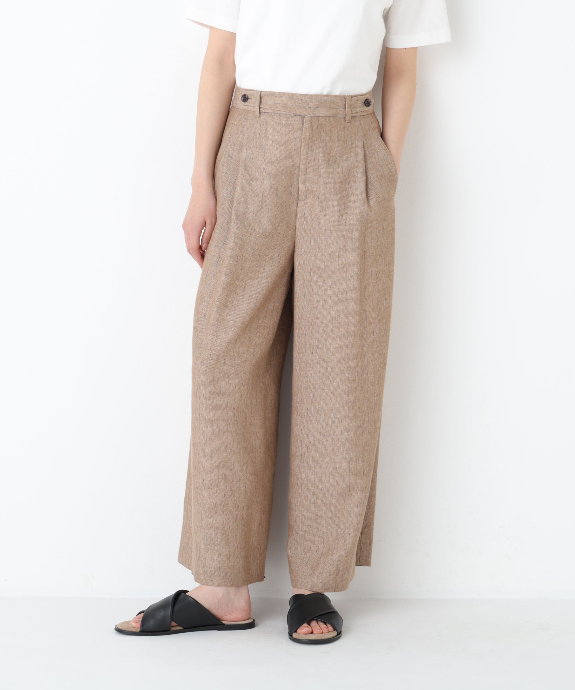  「◆ドライタッチリネン混ガウチョパンツ」|その他|