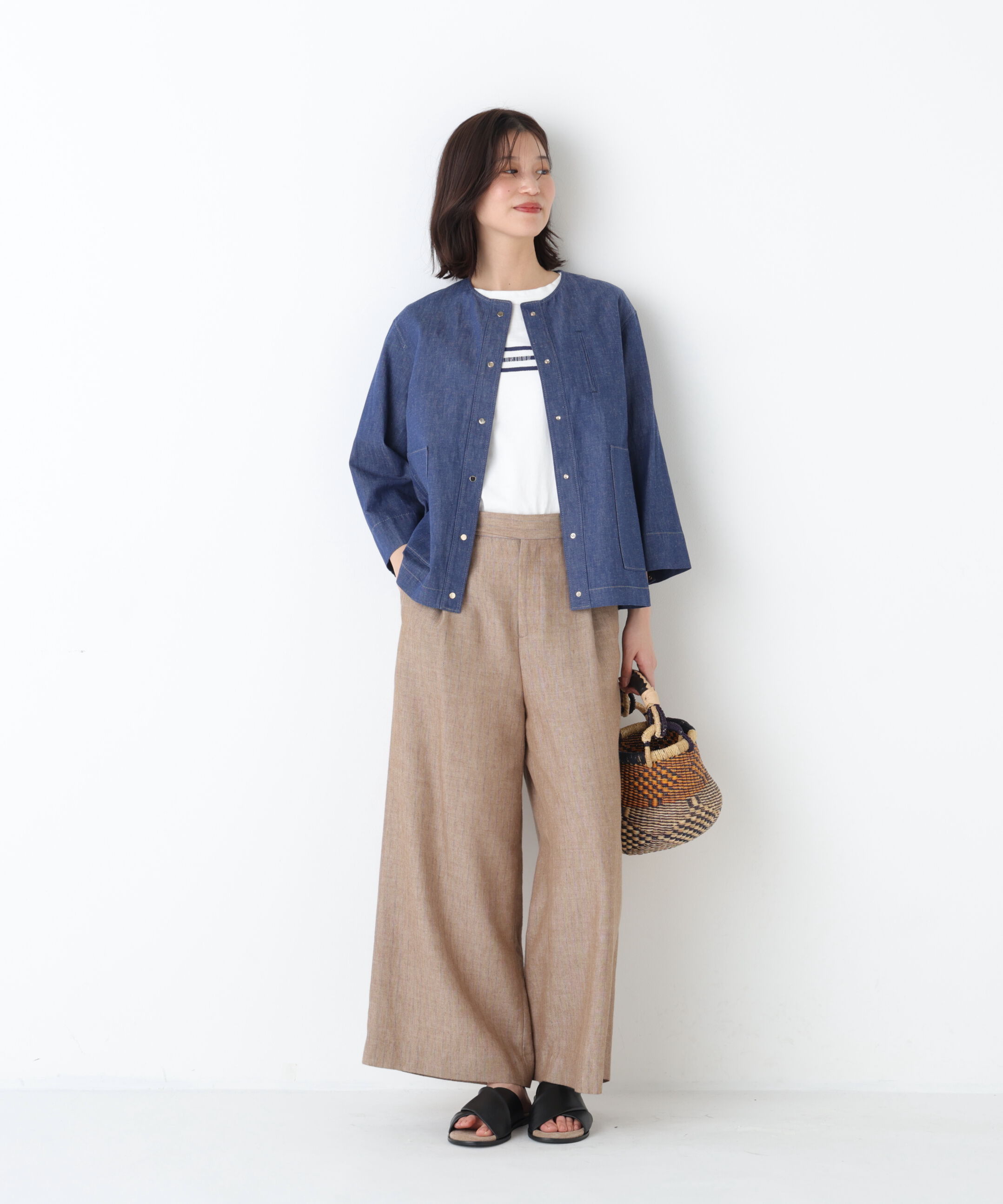  「◆ドライタッチリネン混ガウチョパンツ」|その他|