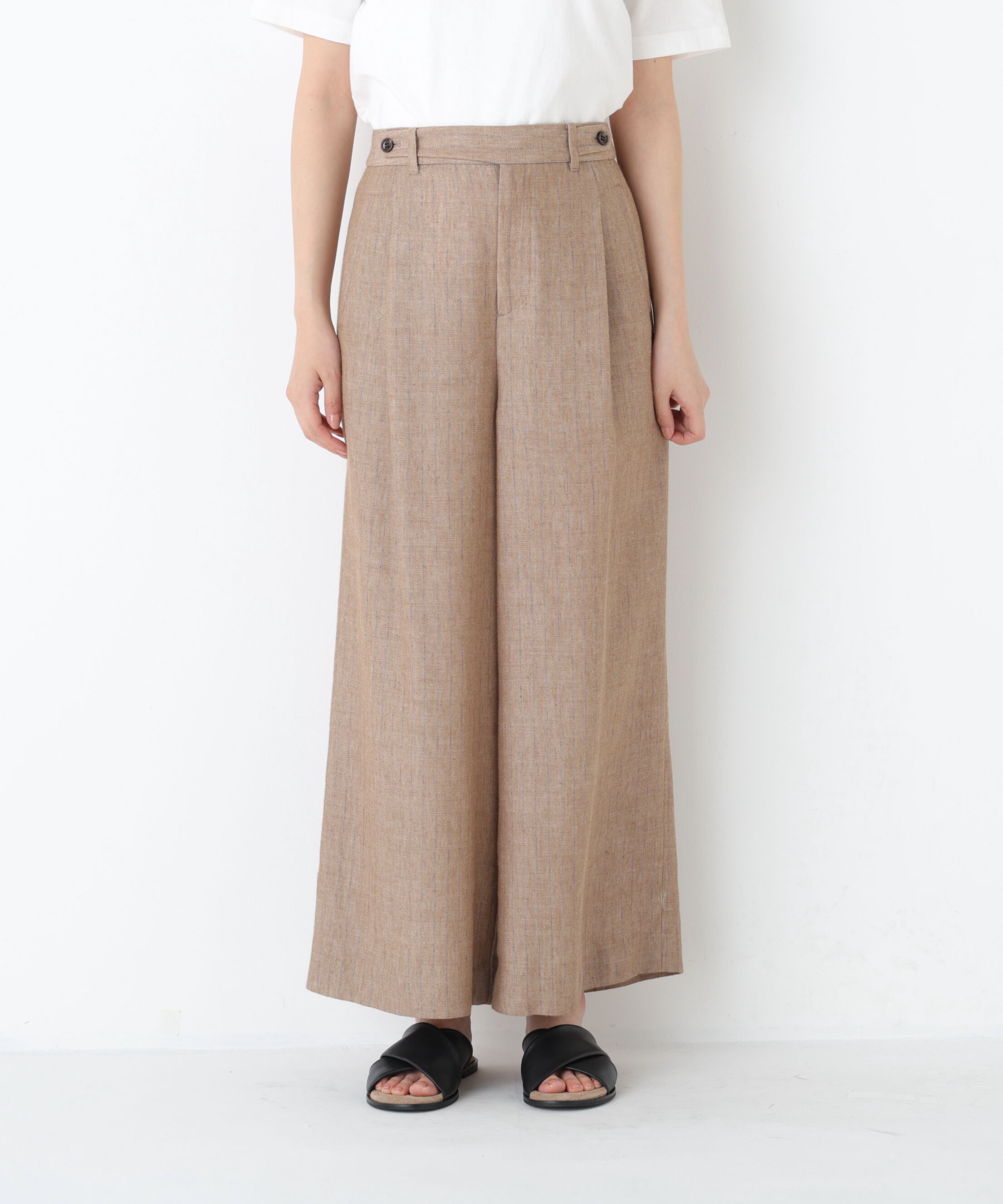  「◆ドライタッチリネン混ガウチョパンツ」|その他|