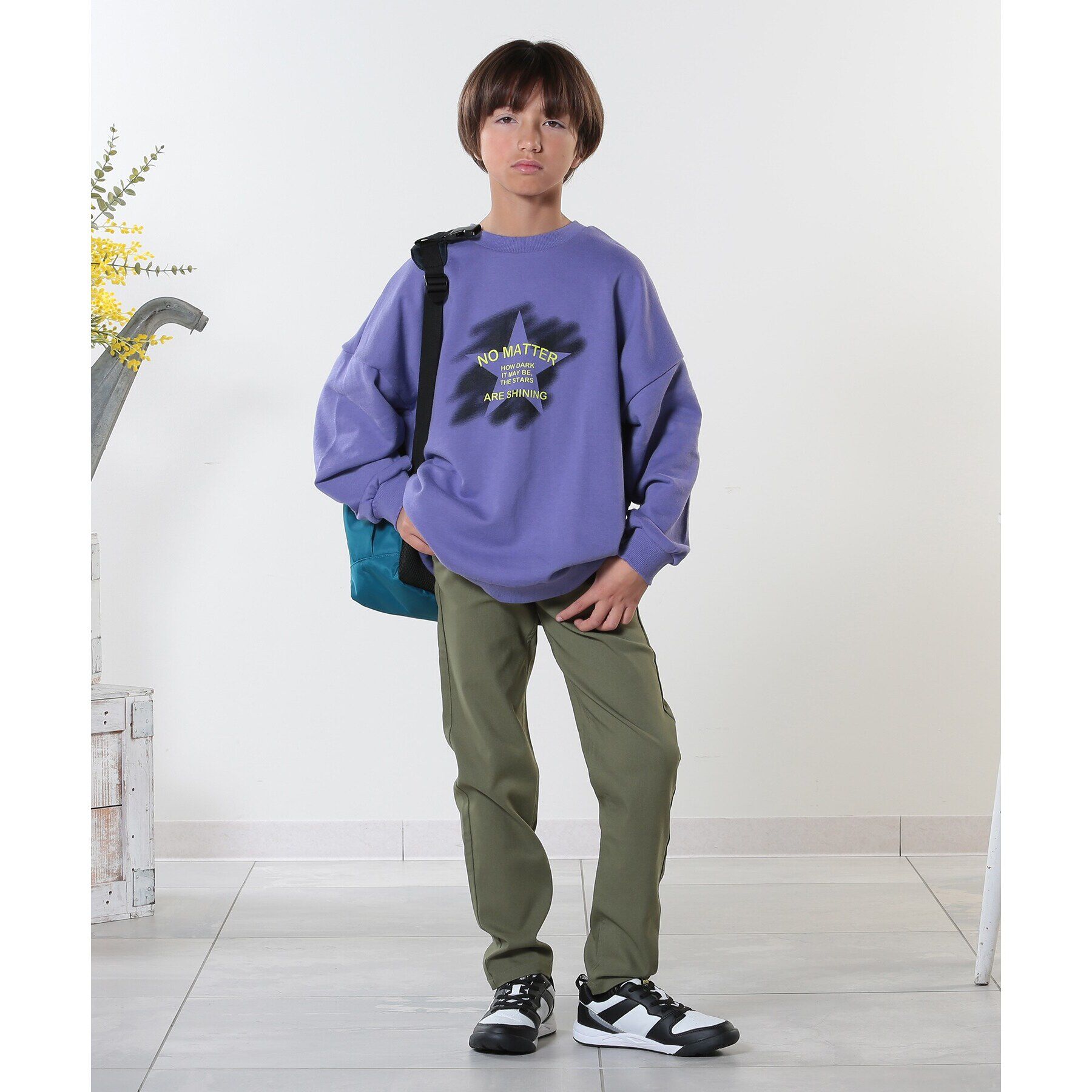 SHOO･LA･RUE「【100-150cm/洗える/男女兼用】ストレッチ カラースキニーパンツ」|その他|