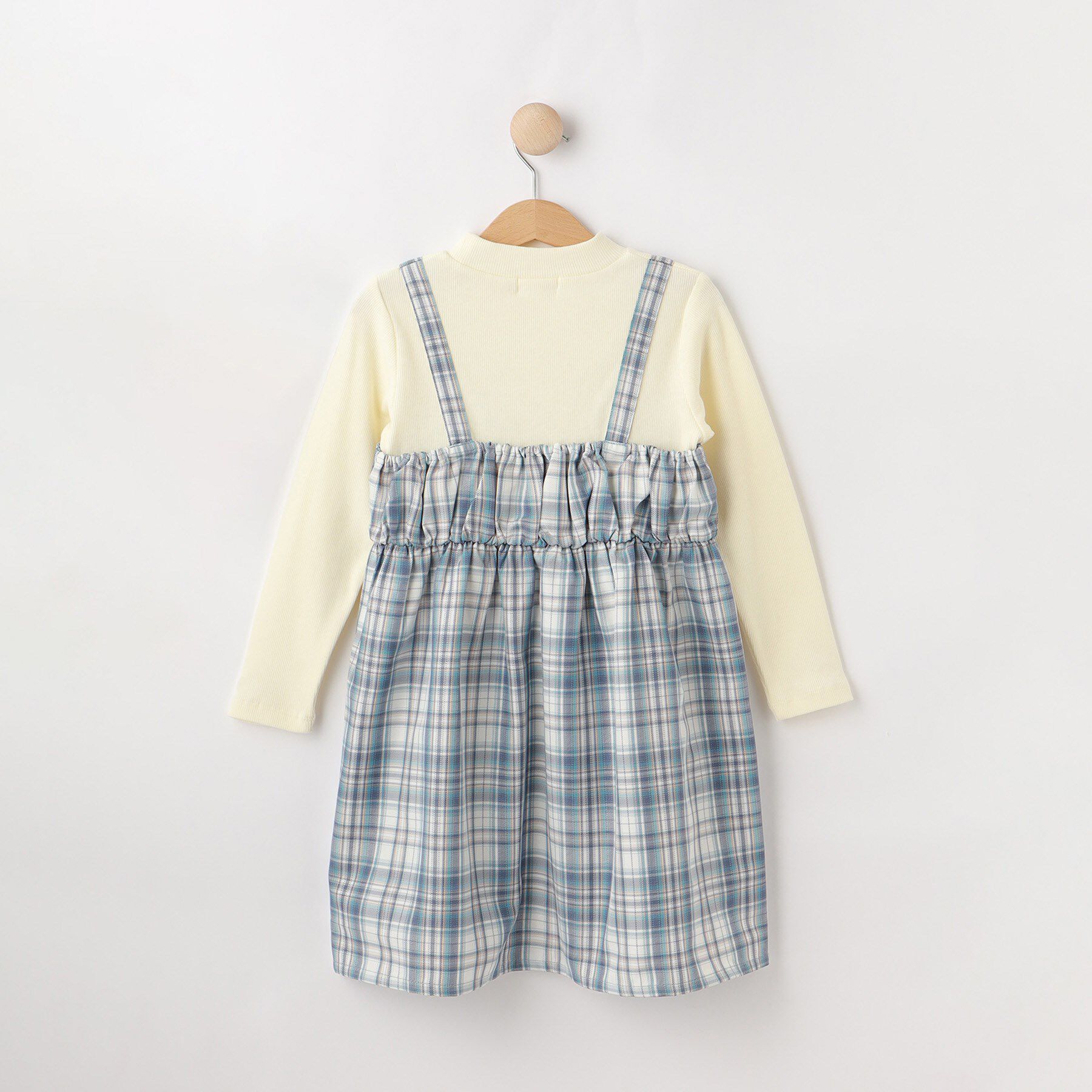 SHOO･LA･RUE「【100-150cm】ジップ使いチェックドッキングワンピース」|ワンピース|