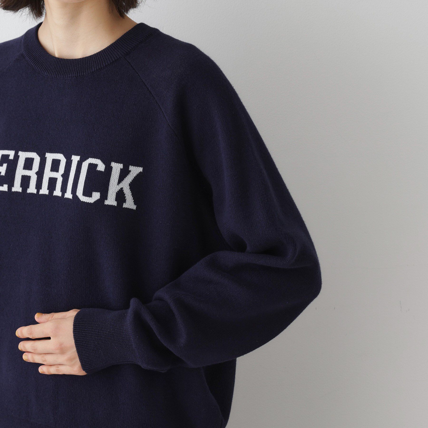 Dessin「【ユニセックス／洗える】ロゴコットンジャカード」|ニット・セーター|