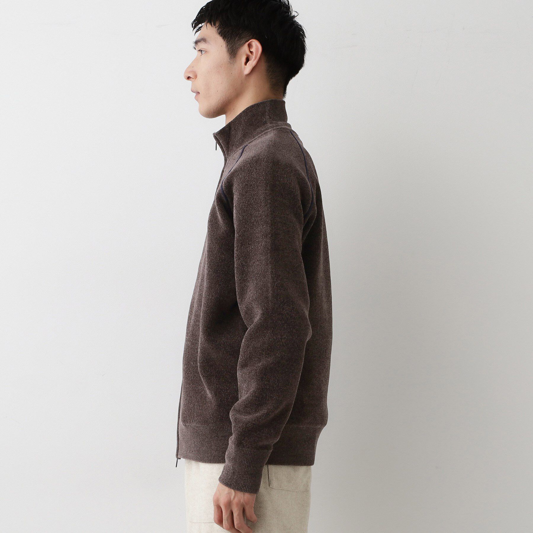 Dessin「【洗える】モールジップカーディガン」|ブルゾン・スタジャン|