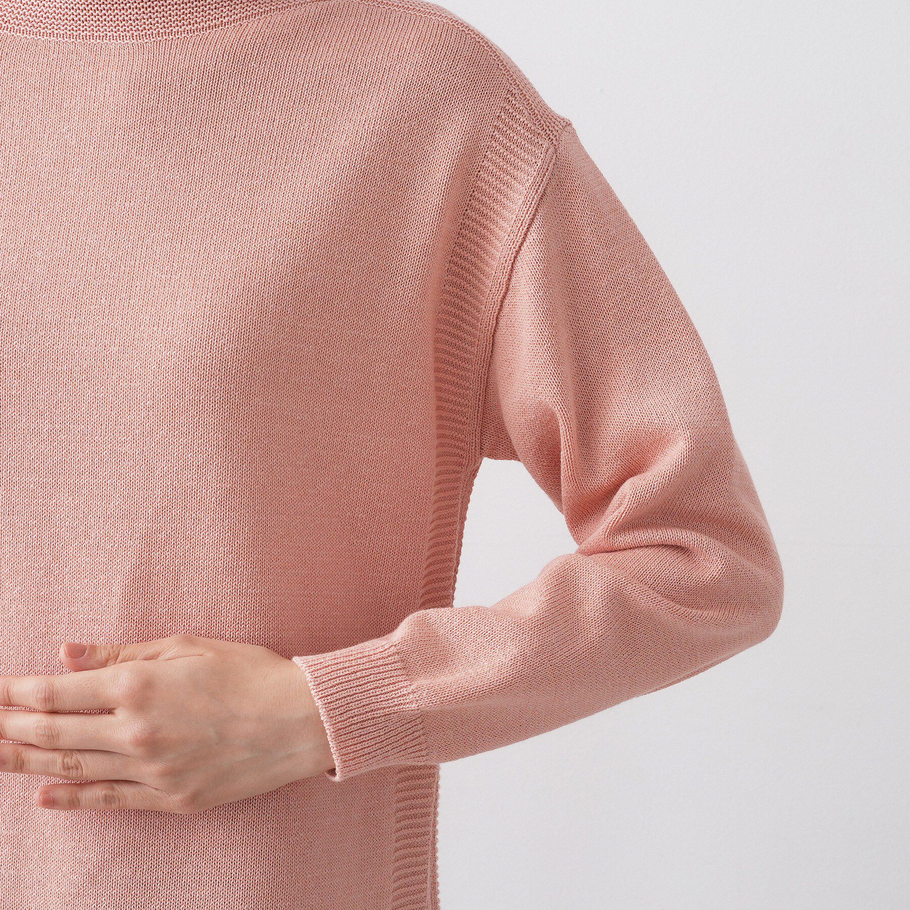 Dessin「【洗える】ミドルゲージボートネックカラーニット」|ニット・セーター|