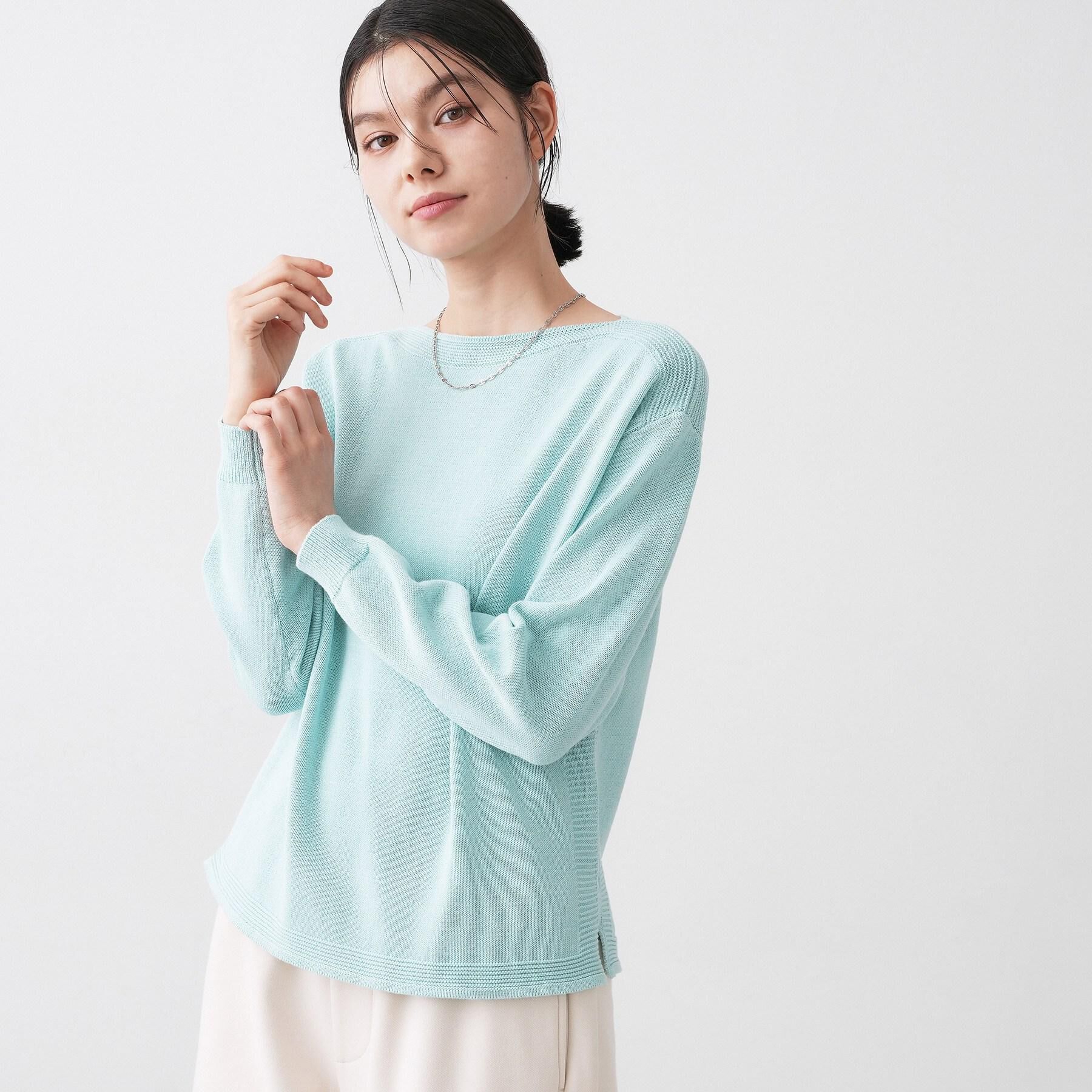 Dessin「【洗える】ミドルゲージボートネックカラーニット」|ニット・セーター|