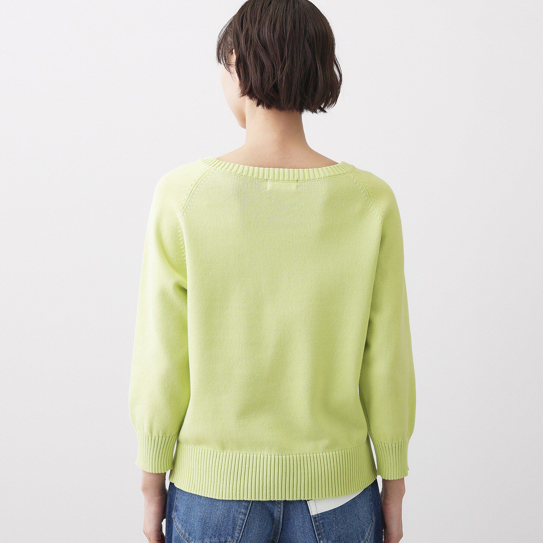 Dessin「【洗える】コットンVネックニット」|ニット・セーター|