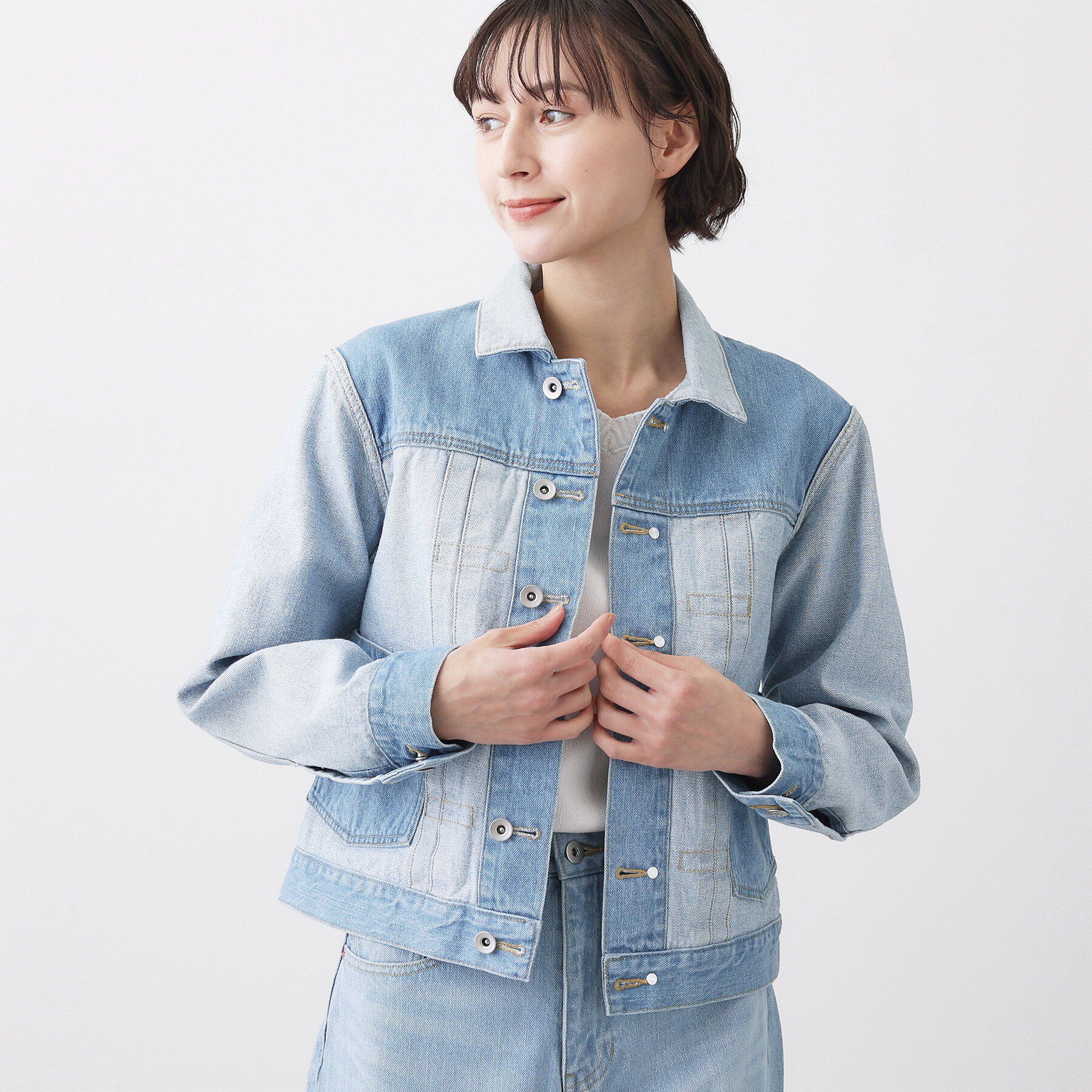 Dessin「【ユニセックス/2WAY】リバーシブルデニムジャケット」|デニムジャケット|