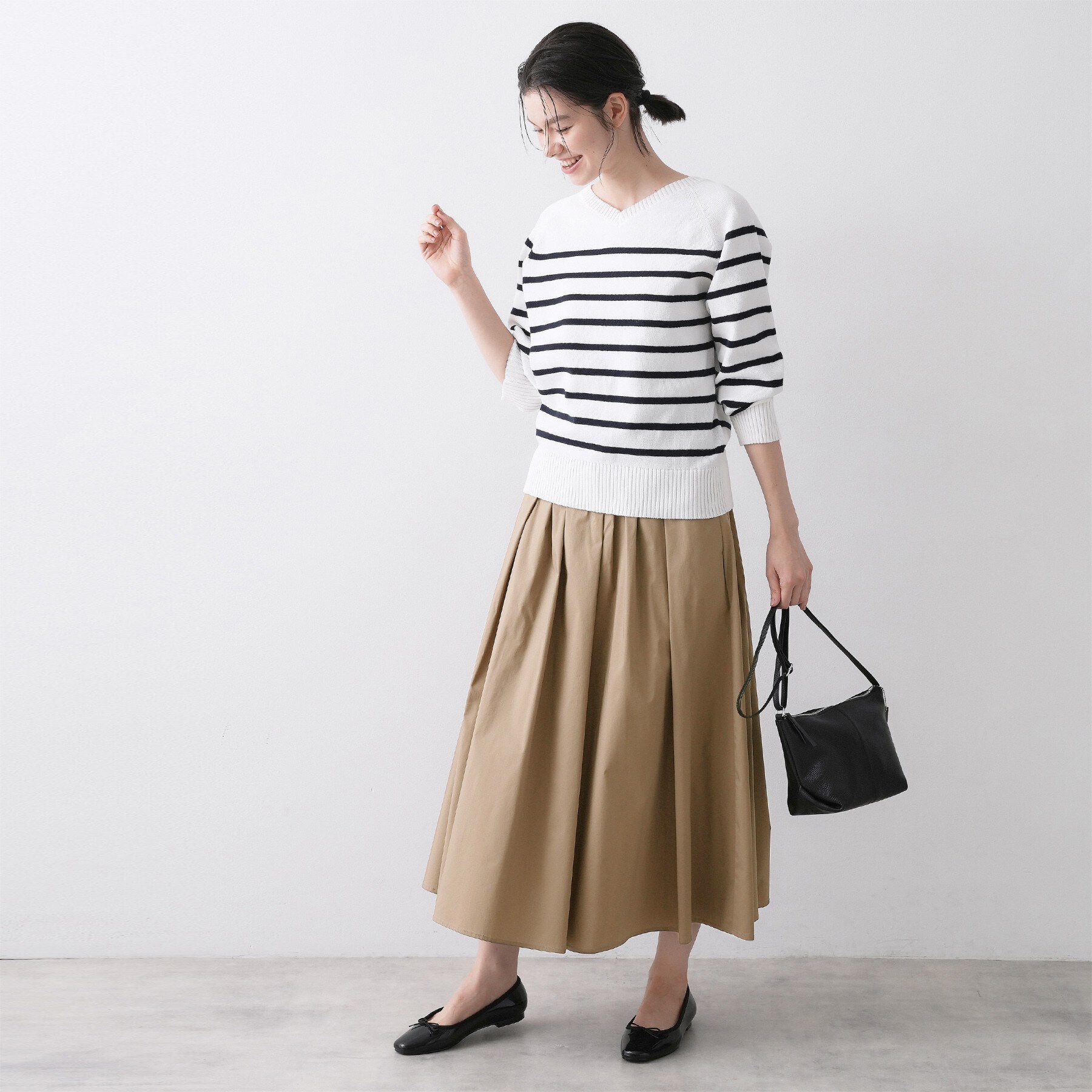 Dessin「【洗える】タックギャザーフレアスカート」|スカート|