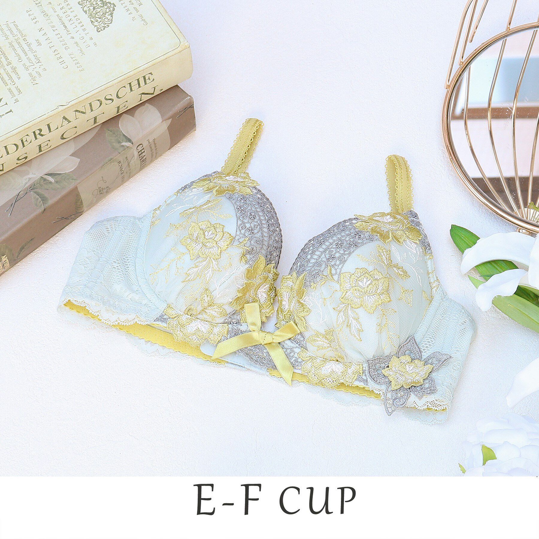 Risa Magli「ルアン ブラジャー」|インナー|グリーン(022)