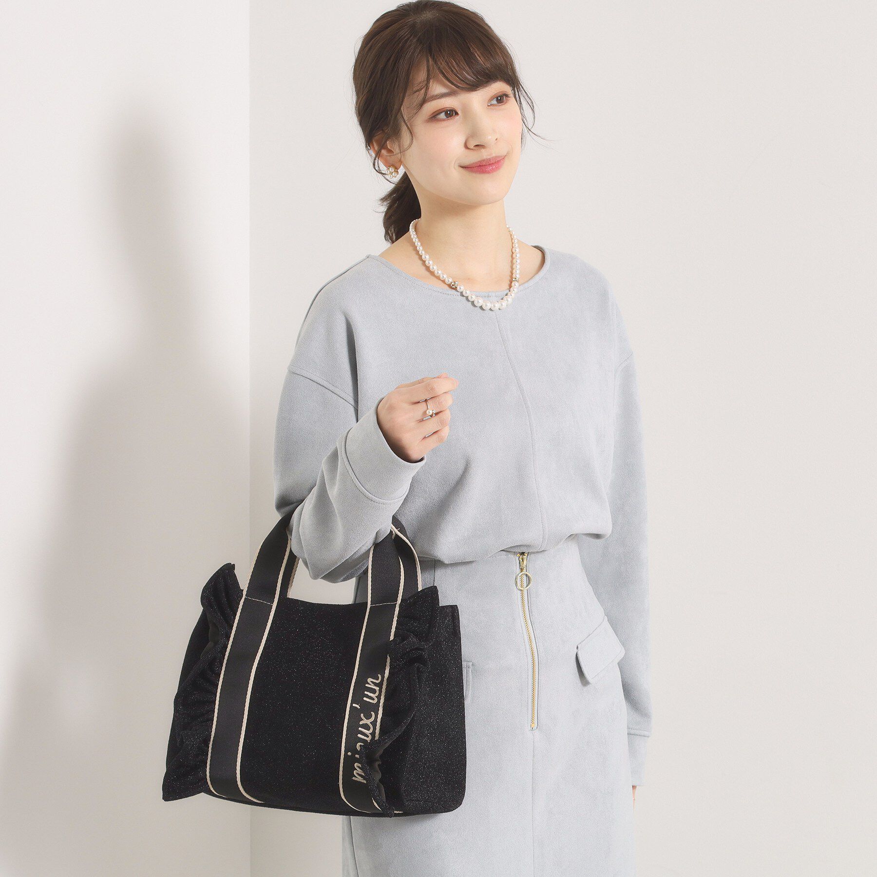 ITS&rsquo;DEMO「フリルテープミニトート」|ハンドバッグ|