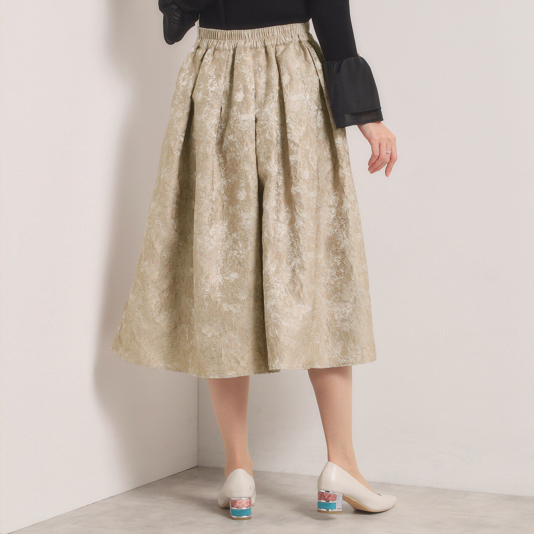 ITS&rsquo;DEMO「【入卒／手洗い可】ジャカードタックスカート」|スカート|