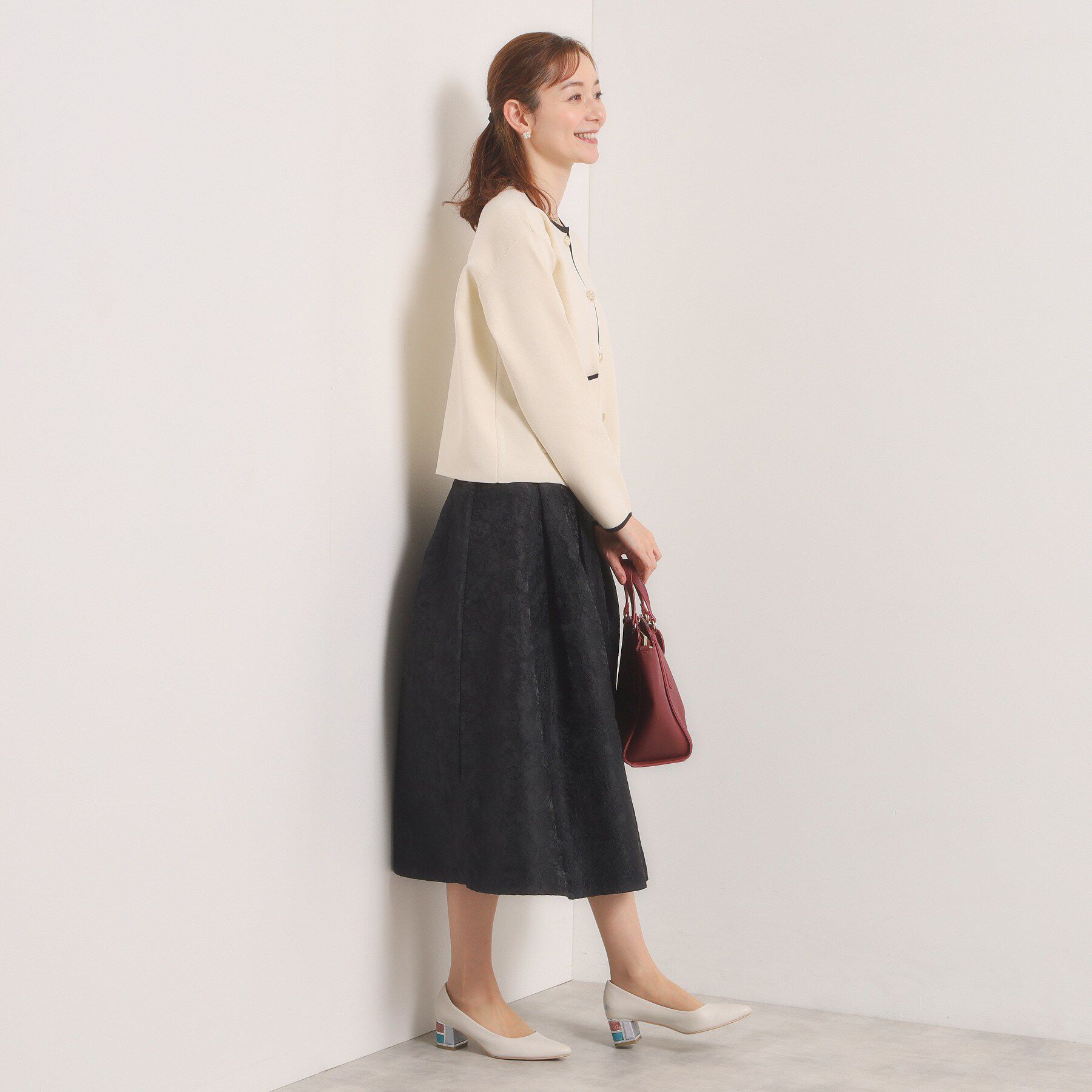 ITS&rsquo;DEMO「【入卒／手洗い可】ジャカードタックスカート」|スカート|