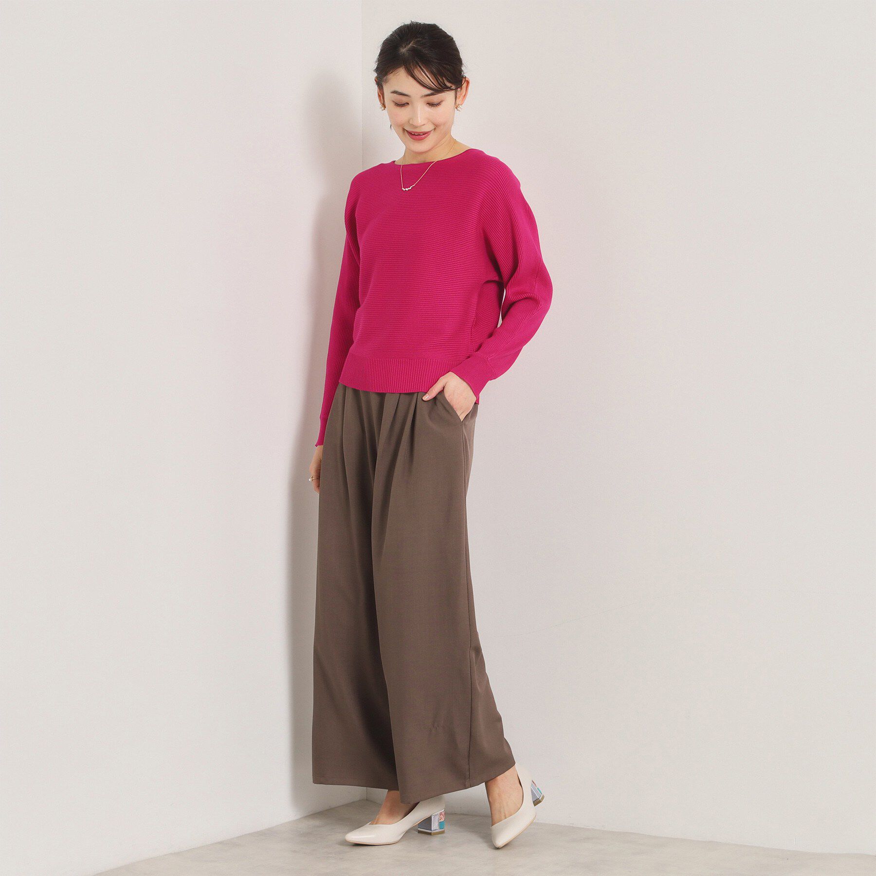 ITS&rsquo;DEMO「【洗濯機OK】花粉防止リブドルマンニット」|ニット・セーター|