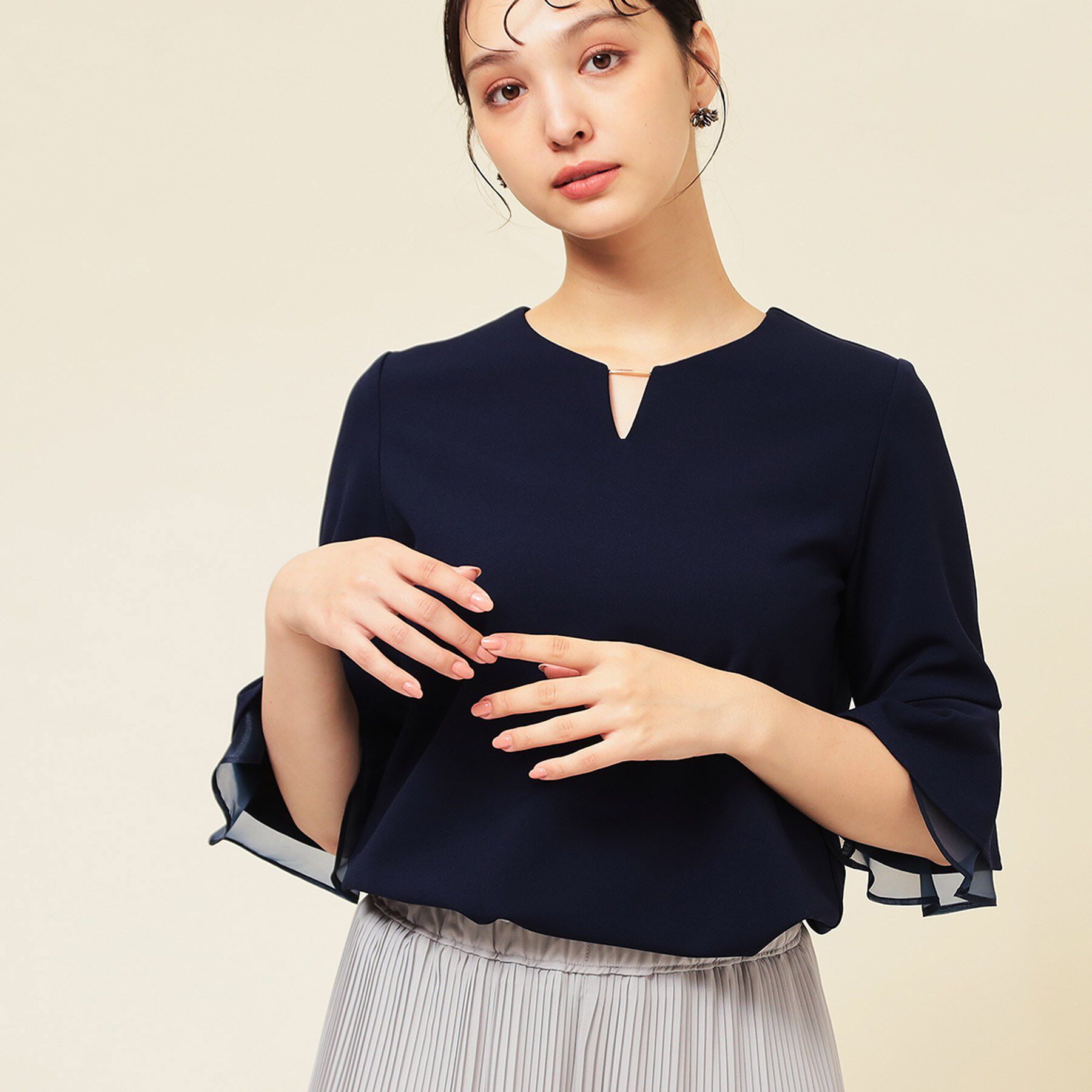 SunaUna「【4色展開／袖ラッフル】プルオーバー」|Tシャツ・カットソー|