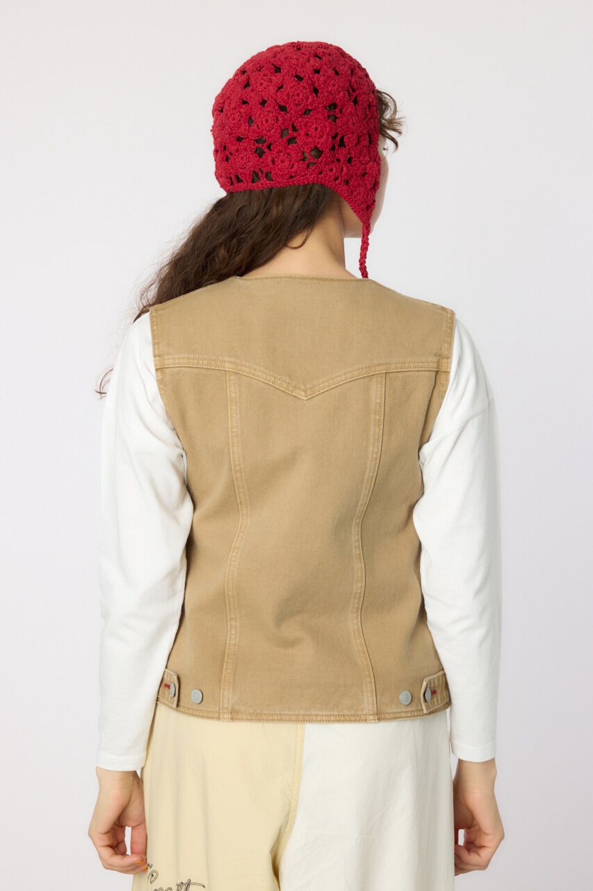 RODEO CROWNS「V CUT デニムベスト」|ダウンベスト・ベスト|