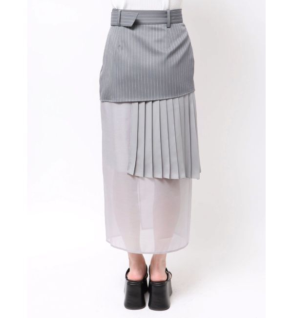 MURUA「異素材MIXスリットスカート」|スカート|