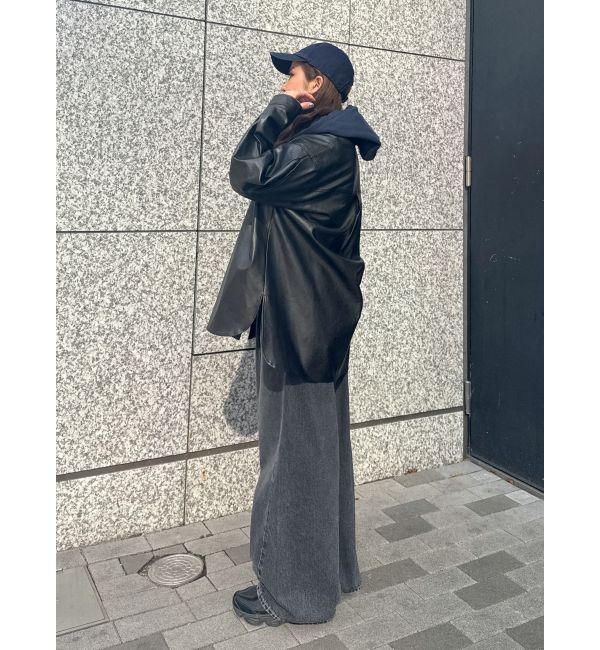 Ungrid「スリーブデザインフェイクレザーシャツ」|シャツ・ブラウス|