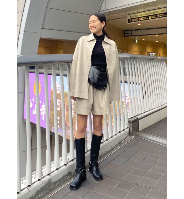 Ungrid「スリーブデザインフェイクレザーシャツ」|シャツ・ブラウス|