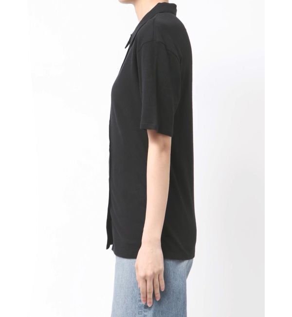 Ungrid「リネン混ハーフスリーブポロカーデ」|カーディガン|