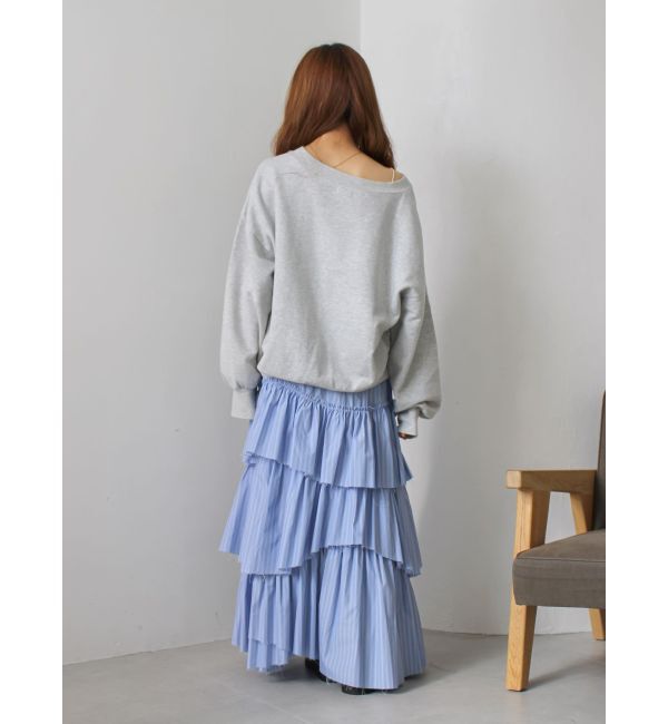 Ungrid「カットオフデザインラッフルスカート」|スカート|