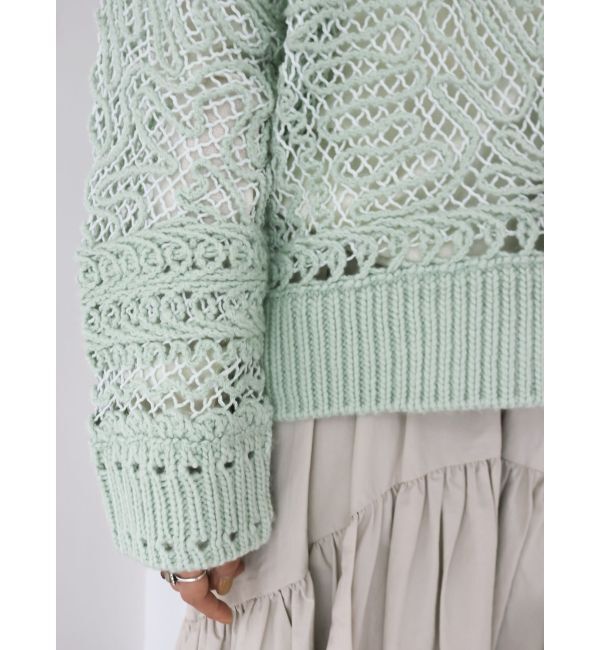 Ungrid「レーシー刺繍ルーズニット」|ニット・セーター|
