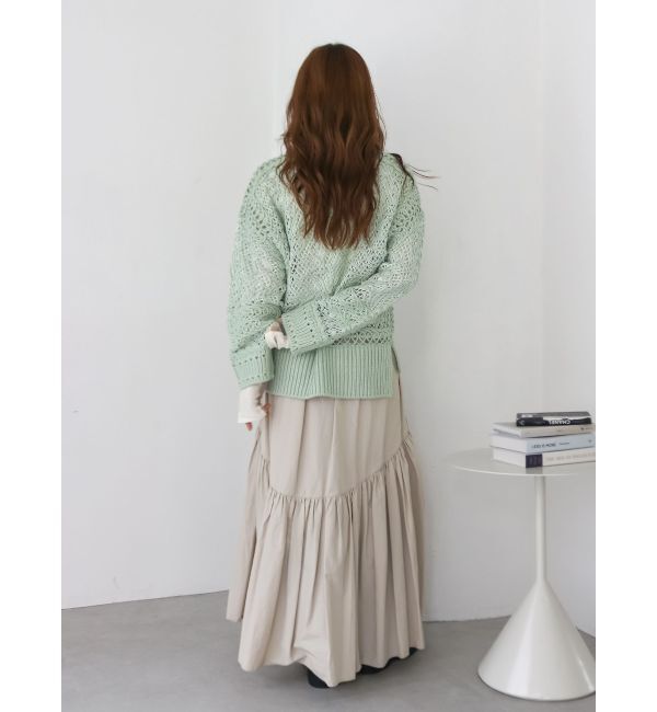 Ungrid「レーシー刺繍ルーズニット」|ニット・セーター|