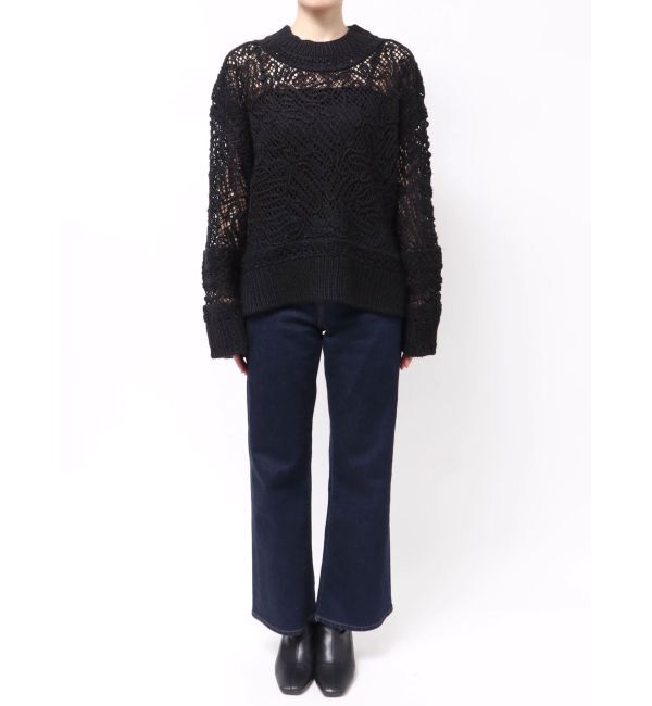 Ungrid「レーシー刺繍ルーズニット」|ニット・セーター|