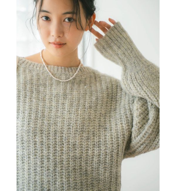 Ungrid「オフショルラメルーズニット」|ニット・セーター|