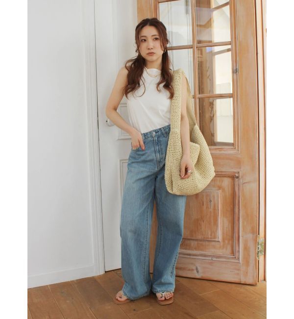 Ungrid「ハイウエストオーガニックコットンルーズデニム」|デニム|