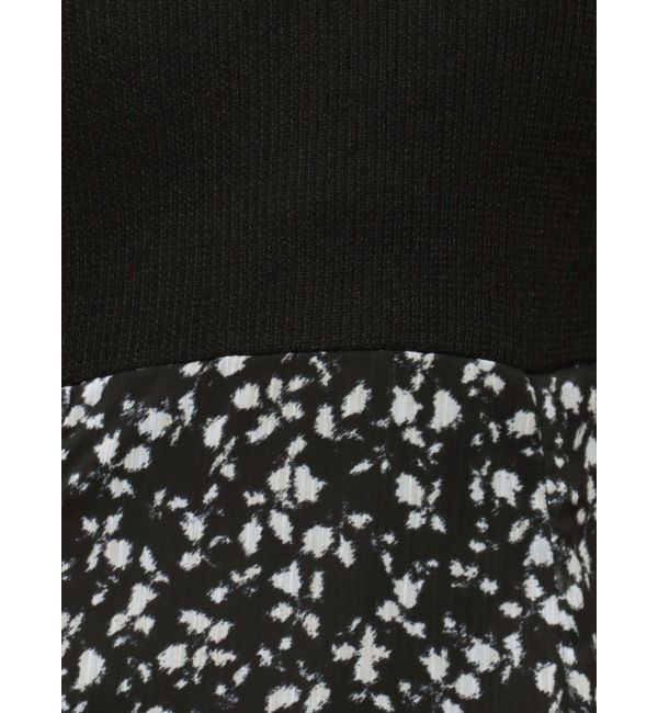 LAGUNAMOON「楊柳プリントニットドッキングワンピース」|ワンピース|