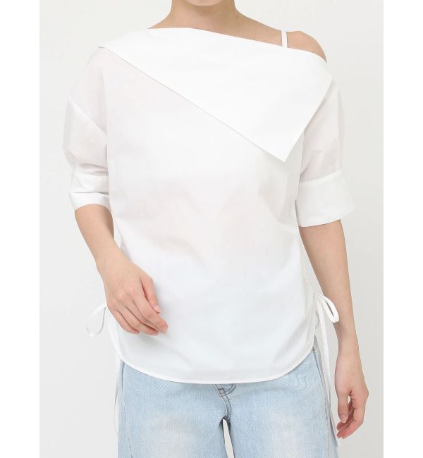 LAGUNAMOON「アシメネックデザインブラウス」|シャツ・ブラウス|