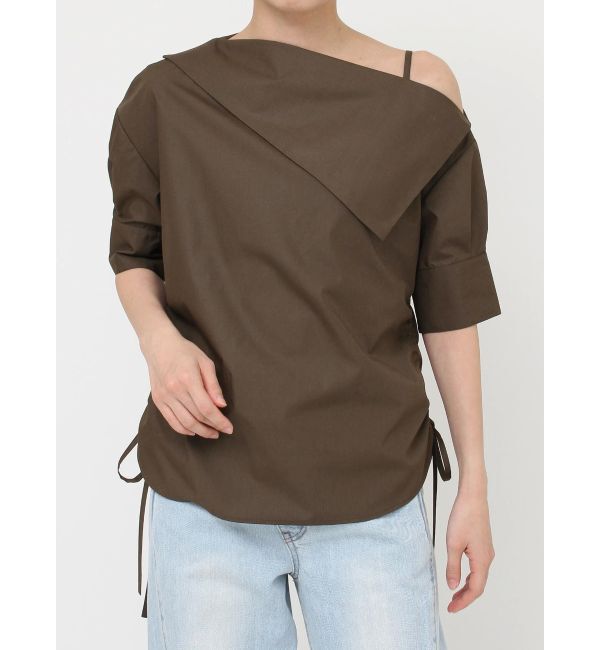 LAGUNAMOON「アシメネックデザインブラウス」|シャツ・ブラウス|