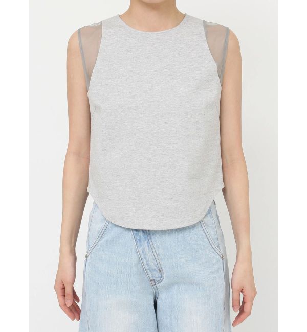 LAGUNAMOON「ショルダーメッシュタンク」|タンクトップ|