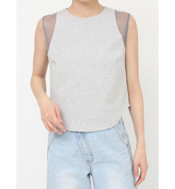 LAGUNAMOON「ショルダーメッシュタンク」|タンクトップ|