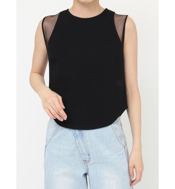 LAGUNAMOON「ショルダーメッシュタンク」|タンクトップ|
