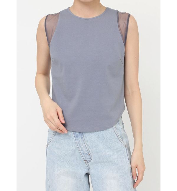 LAGUNAMOON「ショルダーメッシュタンク」|タンクトップ|