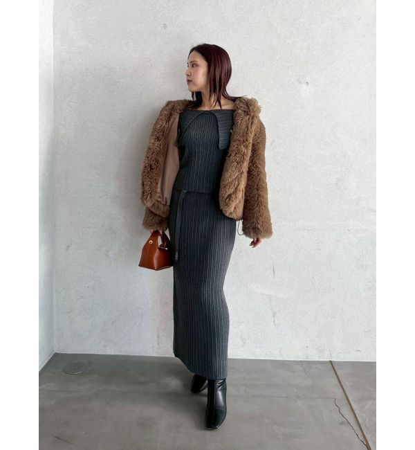 LAGUNAMOON「フェイクファーフーディコート」|その他|