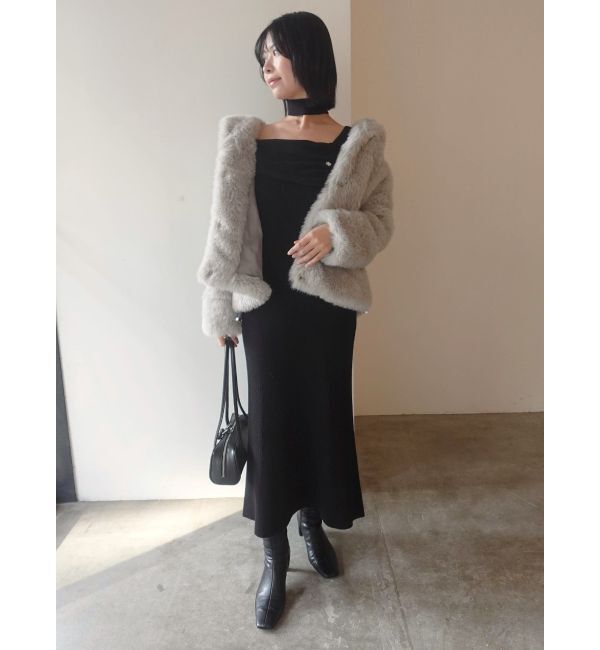 LAGUNAMOON「フェイクファーフーディコート」|その他|