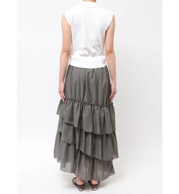 LAGUNAMOON「ニット&times;ティアードスカートドッキングワンピース」|ワンピース|