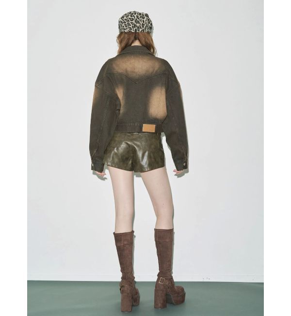 EVRIS「グラデーションデニムショートライダース【セットアップ着用可能】」|デニムジャケット|