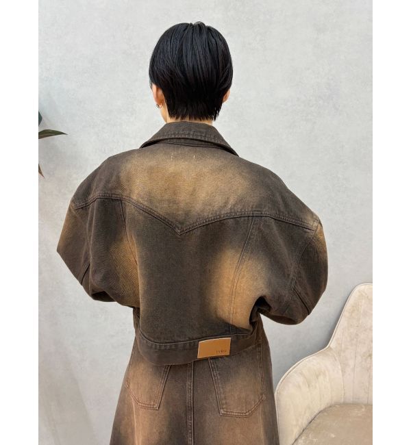 EVRIS「グラデーションデニムショートライダース【セットアップ着用可能】」|デニムジャケット|