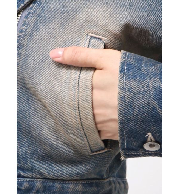 EVRIS「グラデーションデニムショートライダース【セットアップ着用可能】」|デニムジャケット|